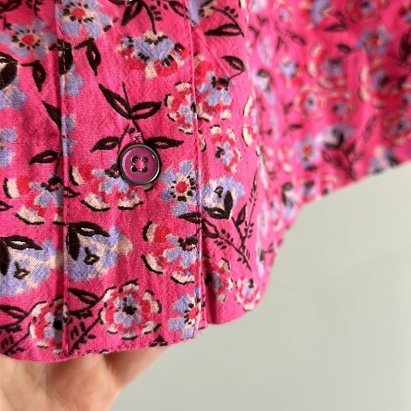 Free People James Smock Top in Pink Rose Combo Size S - Picture 11 of 15